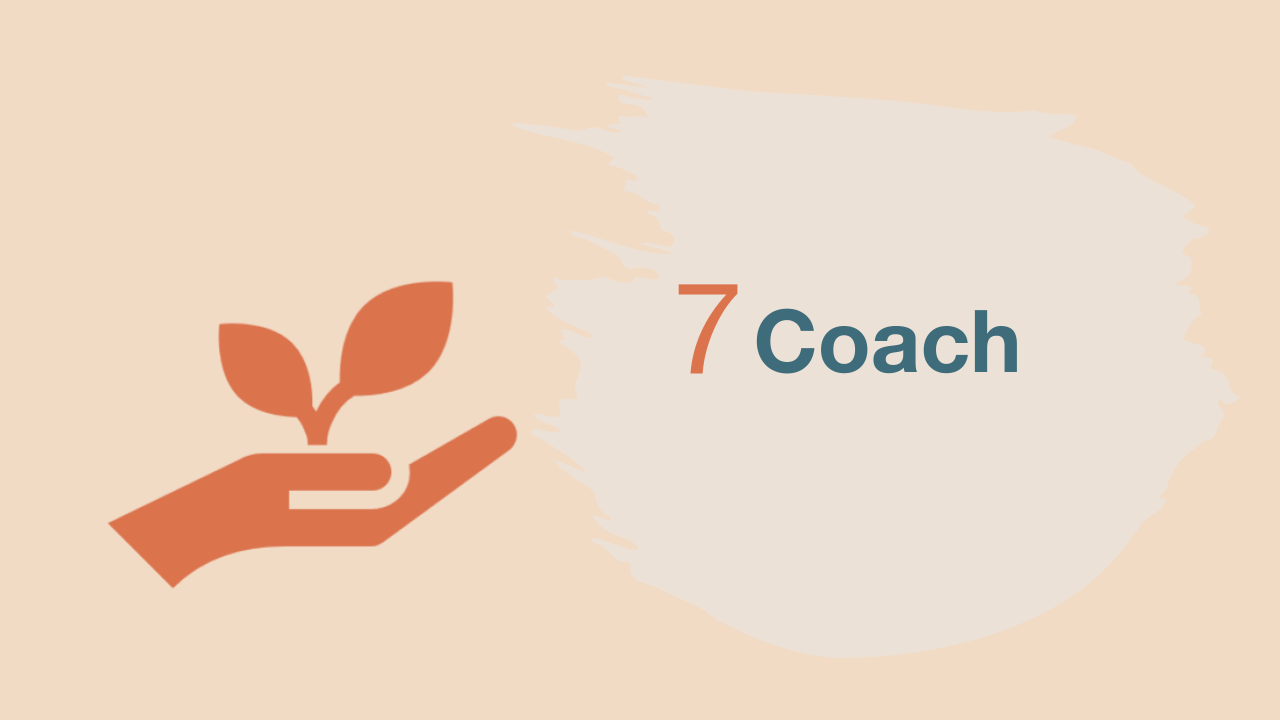Hand holding a plant in palm icon for coach graphic